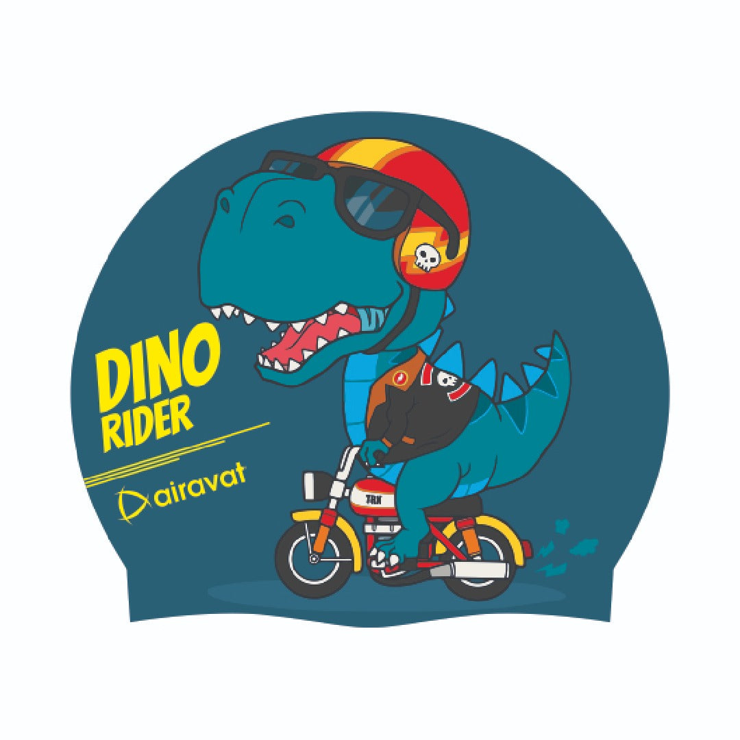 Airavat Kids Swimming Cap Aqua Toon Dino Rider