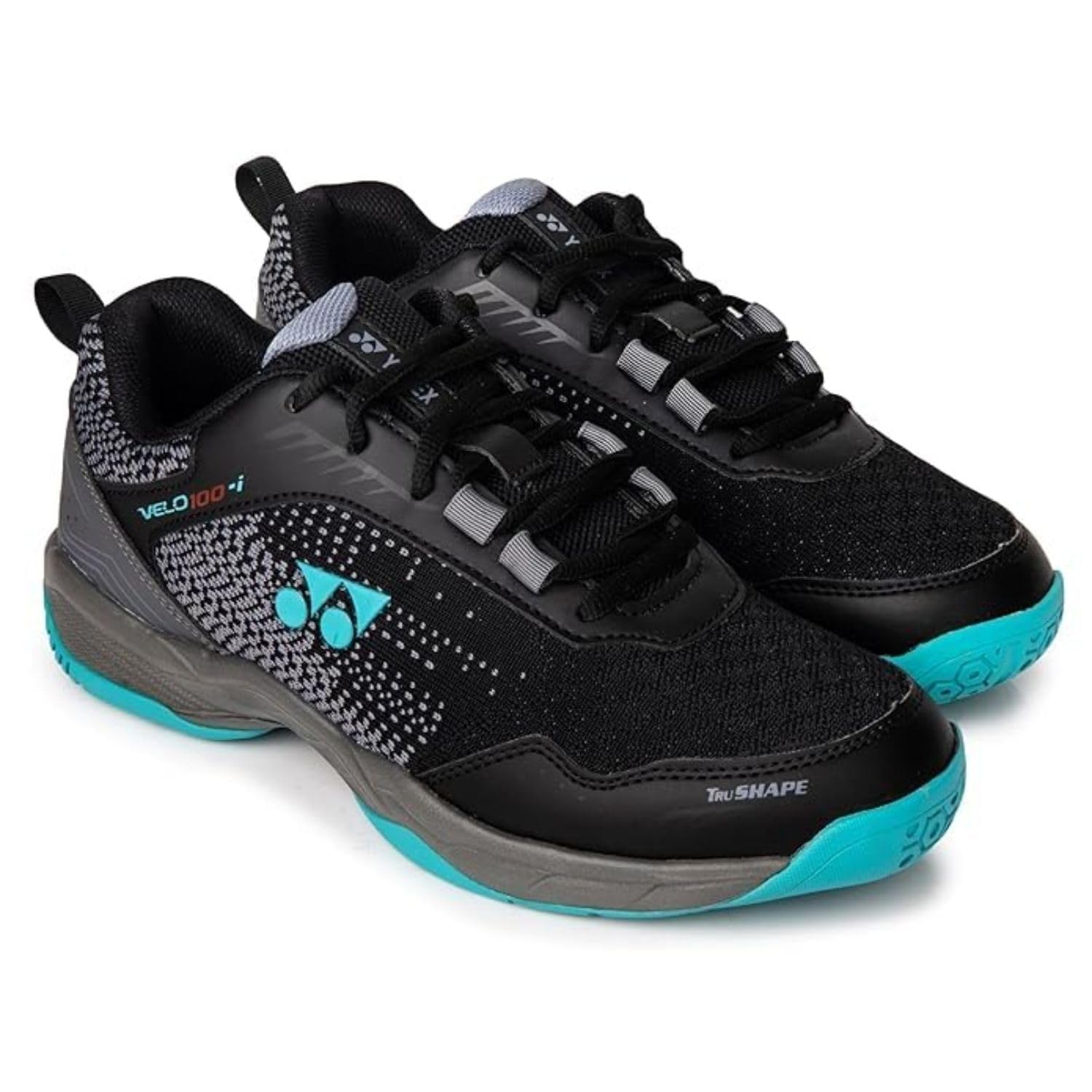 Yonex Non Marking Shoes V100-I - Black / Vivid Sky UK 5 Yonex