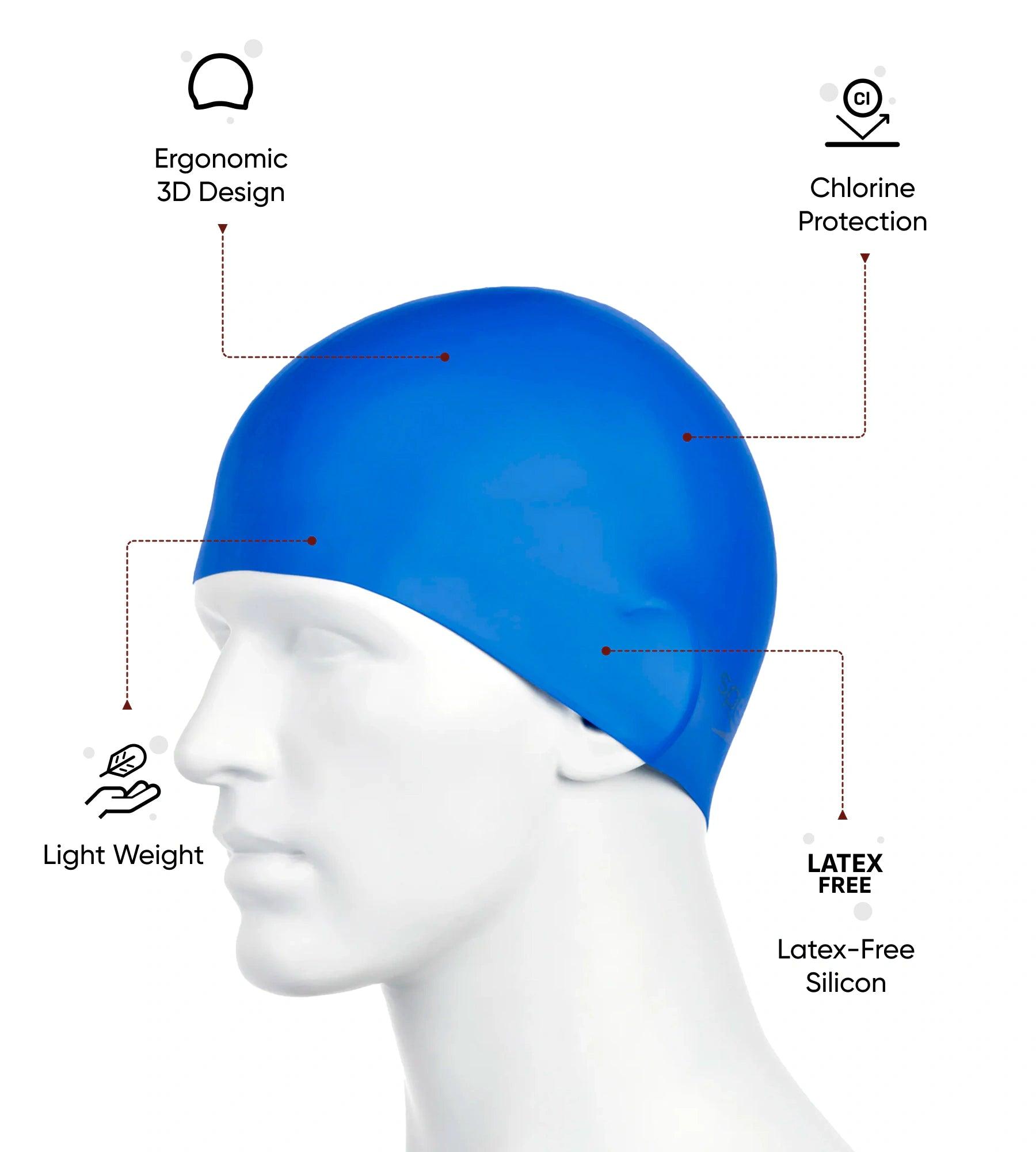 Speedo Plain Moulded Silicone Cap 870984